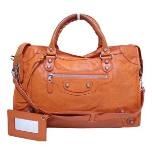 Balenciaga Orange Giant City Bag